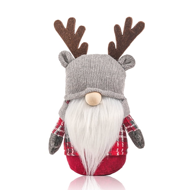 Moyic Navidad muñeca sin rostro tejer decoración de Navidad vacaciones escritorio ventana decorativa artesanía adorno de felpa hogar ventana Prop Kits de decoración para fiestas No.01 Moyic HA009014-01
