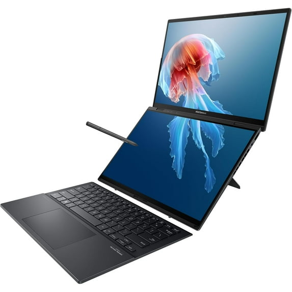 Restored ASUS Zenbook Duo Laptop, Dual 14” OLED 3K 120Hz Touch Display, Core Ultra 9 185H CPU, Intel Arc Graphics, 32GB RAM, 1TB SSD, Win 11, UX8406MA-PS99T (Refurbished)