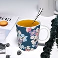thumbnail image 5 of Yiaed Flowers Print Ceramics Coffee,Large Handle Design,Extra Large Tea and Coffee Cup for Office and Home Mugs, 5 of 6