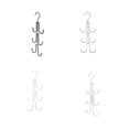 thumbnail image 2 of Cateissary Monederos Bolsos Perchero Gancho para colgar Ropa Sombreros Cinturones Titular Fuerte Carga Suministros para el hogar Gris Type2 NO2, 2 of 6