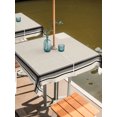 thumbnail image 3 of Square Outdoor Tablecloth with Umbrella Hole Modern Grid Outside Table Cloth Waterproof Patio Table Cover Boho Minimalist Vertical Stripes Beige Zipper Tablecloths for Picnic Party Camping 60x60 Inch, 3 of 8
