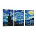 thumbnail image 1 of Cuadro Decorativo Tríptico Vertical Noche Estrellada Canvas Revolution  Set De 3 Cuadros 30x45 cm, 1 of 5