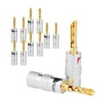thumbnail image 1 of Amdohai 24K Gold Plated Copper 4mm Banana Plug Black & Red Speaker Connector Audio Amplifier, 1 of 5