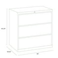 thumbnail image 6 of Hirsh 36 Inch Wide 3 Drawer Metal Lateral File Cabinet for Home and Office, Holds Letter, Legal and A4 Hanging Folders, Gray, 6 of 6