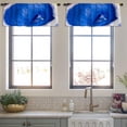 thumbnail image 3 of LALILO Kitchen Curtain Valance Blue Town Morocco Rod Pocket Window Curtain 52"x 18" Set of 2, 3 of 7