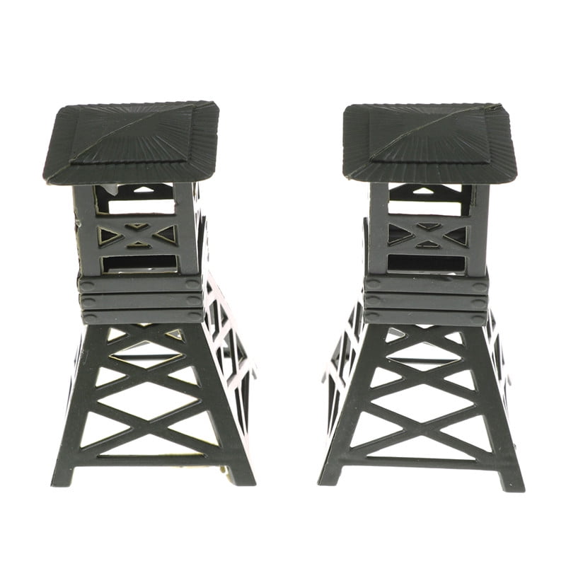 JETTINGBUY 2pcs Military Watch Tower Model Plastic Toy Soldier Army Men