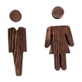 thumbnail image 3 of Letreros de madera BLESIY para baño 2 piezas 13cm para hombres y mujeres, 3 of 8