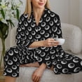 thumbnail image 6 of Honeii Golf Balls print Women's Pajama Sets Long Sleeve Button Down Sleepwear Nightwear Soft Pjs Lounge Sets-X-Large, 6 of 7