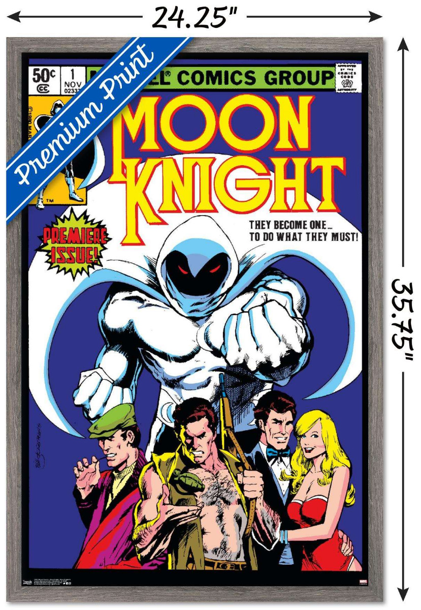 Marvel Comics - Moon Knight - Moon Knight #1 Wall Poster, 22.375" x 34", Framed