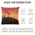 thumbnail image 5 of Orinice Crosses Sunset Hill Graphic Decorative Throw Pillow Cover for Home Couch Sofa Bedroom, 1PC 22x22in, 5 of 5