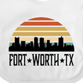 thumbnail image 4 of Inktastic Fort Worth Texas Skyline Retro Boys or Girls Baby Bib, 4 of 4
