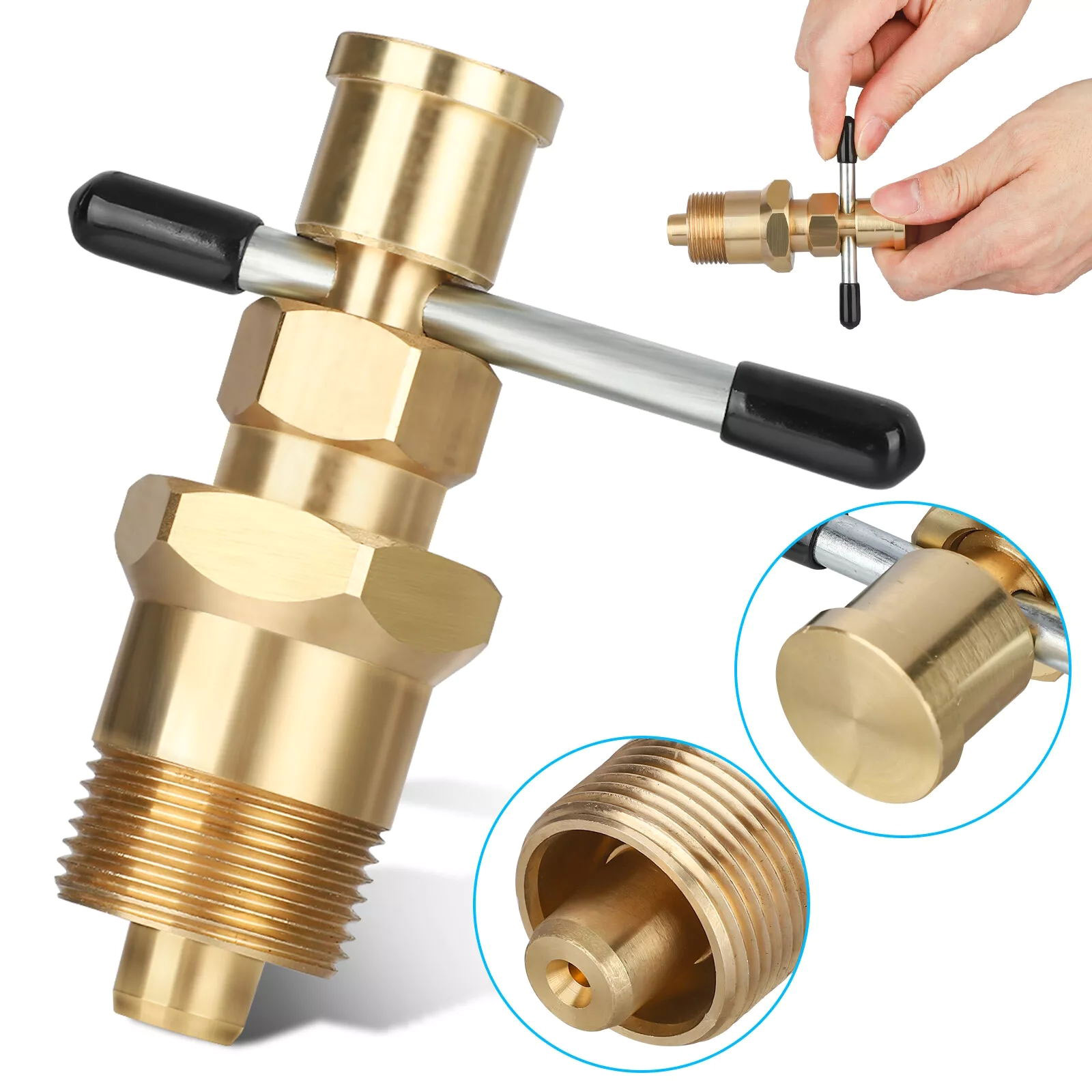 Durable Brass Olive Remover High Strength, Corrosion-Resistant Tool for HVAC Pipes for 22mm & 15mm