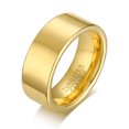 thumbnail image 4 of Basic Tungsten Carbide Rings for Men High Polished Gold Male Anniversary Gifts, 4 of 5