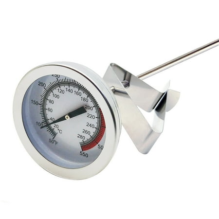 

KQJQS Frying Pyrometer Stainless Steel Instant Read Dial Pyrometer For Food Simmered In Syrup Delicious Grilled Meat Soup 40cm
