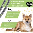 thumbnail image 5 of HaiYUAN Dog Tie Out Dog Run Cable Tie Out Cable for Dogs with Reflects Light Dog Cable for Large Dogs Heavy Duty for Outside Hold Large Dogs Up to 100LBS Grey, 5 of 9