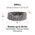 thumbnail image 3 of FurHaven Pet Products Ultra Plush Oval Pet Bed for Dogs & Cats - Gray, Small, 3 of 11