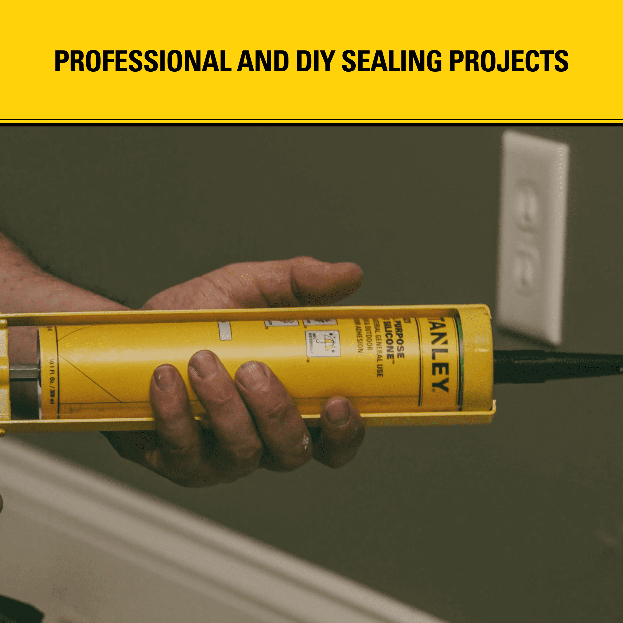 Stanley All Purpose RTV Silicone Sealant (Acetoxy cure),10.1 fl oz-Translucent-12 Pack