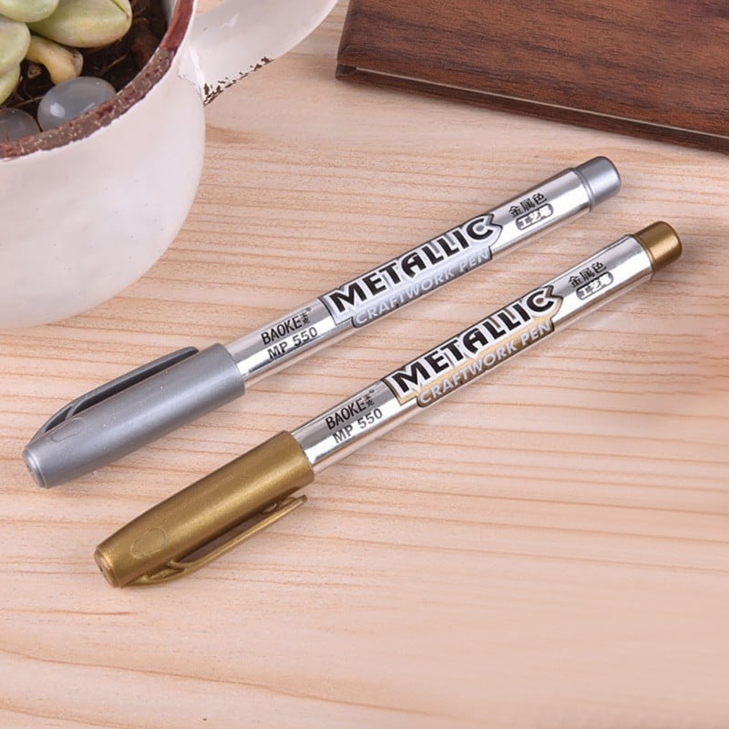 Gold Silver Metallic Marker Pen Waterproof Pens Markers Wedding Party Chalk 