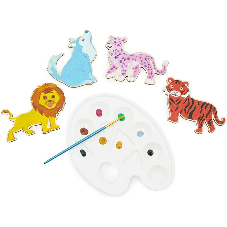 21*30cm 4PC Animal Premium Enchanted Scratch Painting Kits Art Adult Kits  Lion Cat Wolf Tiger Kids Drawing Toys Christmas Gifts