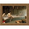 A Bath, Woman Bathing Her Feet 24x18 Gold Ornate Wood Framed Canvas Art by Jean-Leon Gerome