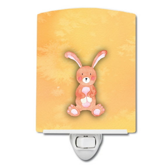 Caroline's Treasures BB7383CNL Rabbit Watercolor Ceramic Night Light, 6x4x3", multicolor