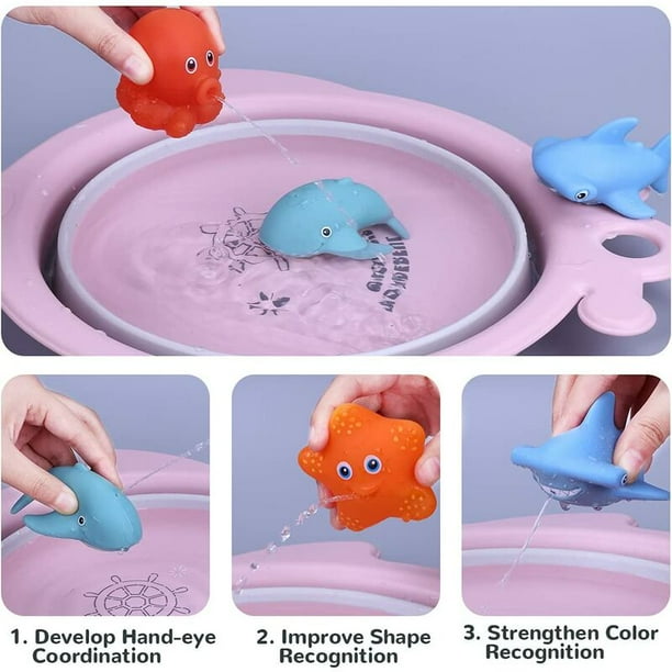 yoliyogo Juguete de baño de animales flotante, intermitente automáti yoliyogo Juguete de baño de animales flotante, intermitente automáti