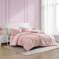 thumbnail image 6 of Betsey Johnson Velvet Solid Sea Pink Full/Queen Duvet Cover Set, Soft Bedding with Shams, Machine Washable, 6 of 7