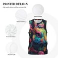 thumbnail image 3 of Honeii Colorful Patterned Rabbit print basktball shirt for men and women, Unisex basketball jersey for Theme party-Medium, 3 of 6