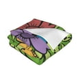 thumbnail image 3 of XMXT Throw Blanket, Flowers Floral Background Stamp Machine Washable Blankets for Sofa, 80 x 60 inches Multicolor, 3 of 9