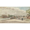 thumbnail image 2 of Frédéric Houbron 18x12 Gold Ornate Wood Frame and Double Matted Museum Art Print Titled - Construction Work of the Alexandre III Bridge, the Court of the Queen, Seen from the Quai D'Orsay (1, 2 of 4