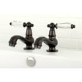 thumbnail image 2 of Kingston Brass KS1105WLL Basin Tap Faucet with Cross Handle, Oil Rubbed Bronze, 2 of 3