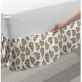 thumbnail image 2 of Brown Paisley Bed Skirt, Abstract Leafy Inspired Intricate Ornaments Continuous Simple Illustration, Elastic Bedskirt Dust Ruffle Wrap Around for Bedding Decor, 4 Sizes, Umber White, by Ambesonne, 2 of 2