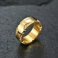 thumbnail image 7 of 8.7mm Gold/Silver Rhinestone Band Men's Stainless Steel Polished Ring Size 7-12, 7 of 7