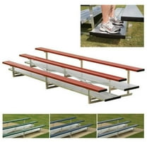 SSN NB0315CBP 3 Row 15 ft. Powder Coated Preferred Bleachers, Blue