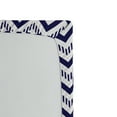 thumbnail image 2 of Ambesonne Modern Fitted Sheet, Zig Zag Striped Pattern, Twin XL Size, Navy Blue White, 2 of 2