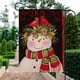 thumbnail image 5 of Ounissouiy Bandera de jardín con temática navideña, patio de vacaciones de invierno, ventana exterior, calle, muñeco de nieve, cartel de lino, Kits de decoración para fiestas No.02, 5 of 6