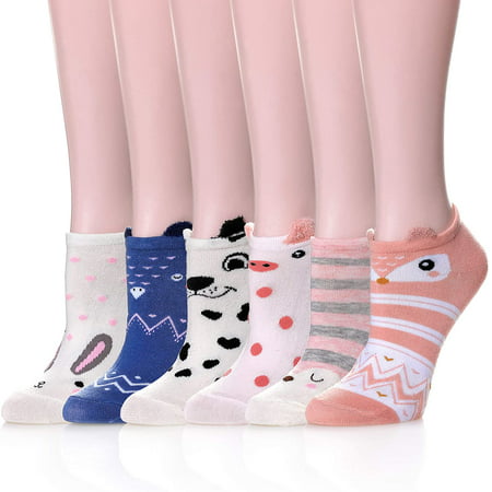 Womens Novelty Cute Funny Ankle Socks Cartoon Animal No Show Low Cut Socks  | Walmart Canada