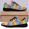 thumbnail image 3 of Rainbow Pride Shoes Men Women Fashion LGBT Sneakers Adult Lightweight Breathable Running Shoes Black Size 12, 3 of 7