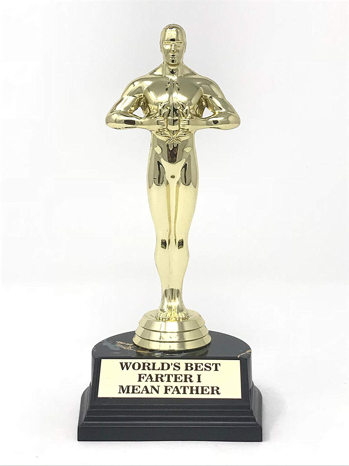 C World`s Best Dad Award High Star Gold Sports Trophy ENGRAVED FREE 