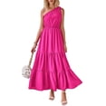 thumbnail image 1 of Vestido Maxi con Volantes y Un Hombro PRETTYGARDEN para Verano XL, 1 of 7