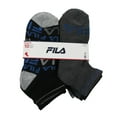 thumbnail image 2 of Fila Kids Boys 10-Pack Half Cushion Quarter Socks Stripe Sole - Black, Boys Small Shoe Sizes 7-10, 2 of 2