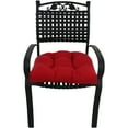thumbnail image 3 of Everything Comfy Red Indoor / Outdoor Seat Cushion Patio D Cushion 20" x 20", 2 Tie Backs, 3 of 4