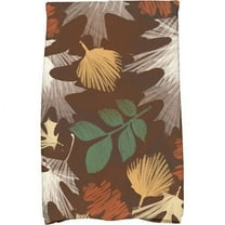 Simply Daisy 18" x 30" Watercolor Leaves Floral Print Kitchen Towel