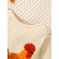 thumbnail image 3 of BemeyourBBs Newborn Boy Girl Chicken Outfits Overalls Rib Knit Romper One Piece Long Sleeve Farm Rooster Jumpsuit Bodysuit Infant Spring Fall Winter Clothes, 3 of 9