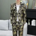 thumbnail image 4 of Trajes y blazers para hombre con estampado de sello blanco, chaqueta de un solo pecho para hombre, abrigos, ropa clásica de verano y primavera, ropa masculina, 4 of 4