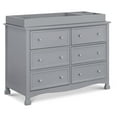 thumbnail image 3 of DaVinci Kalani 6 Drawer Double Wide Dresser in Grey Finish, 3 of 9
