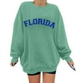 thumbnail image 2 of WEAIXIMIUNG Sweat à Fermeture Éclair pour Femmes Sans Capuche Grande Taille Mode Décontractée Imprimé Lettre Col Rond Manches Longues Sweat de Festival Léger, 2 of 5