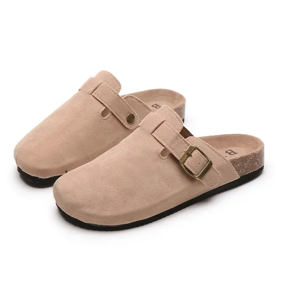 Hot Sales 2024 New Women‘s Shoes Women‘s  Toe Slippers Suede Leather Clogs Women‘s Sandals Retro Fashion Garden Clog Slide tzw