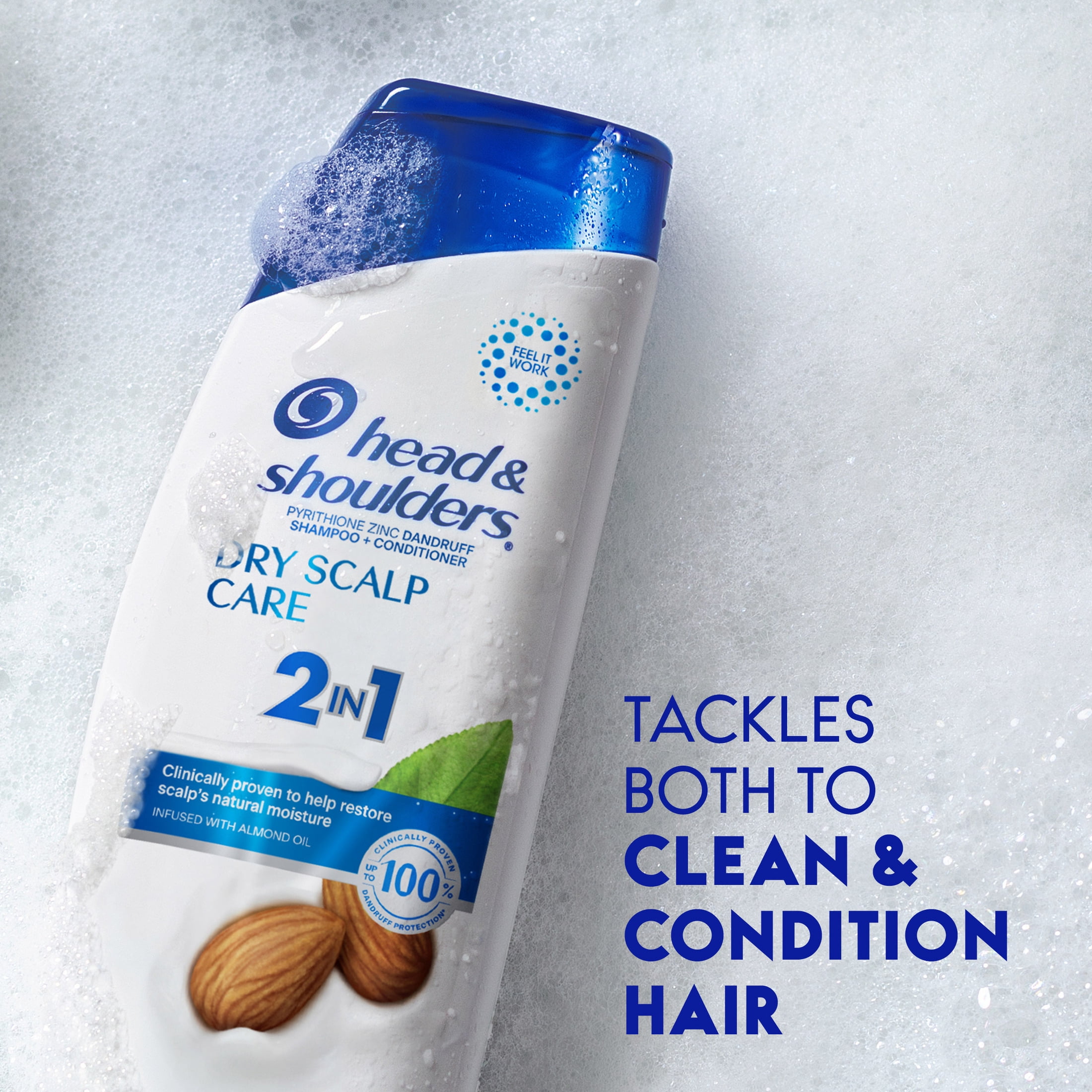 (6 pack) Head and Shoulders 2 in 1 Dandruff Shampoo and Conditioner, Dry Scalp Care, 8.45 oz