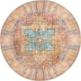 thumbnail image 4 of Unique Loom Timeless Collection Area Rug - Peter (7' 7" Round Rust Red/Blue), 4 of 7